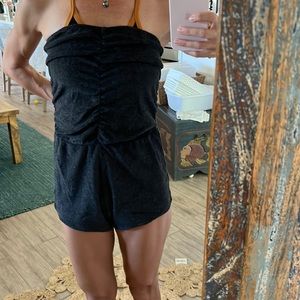 Indah strapless scrunch romper
